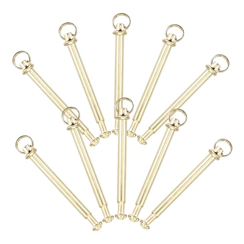 HOODANCOS 10 Sätze Fächerachse Metallnieten mit Ring Goldfarbene Faltventilator Reparatur Zubehör Robuste DIY Nietschrauben für Handfächer Reparatur und Bastelbedarf von HOODANCOS