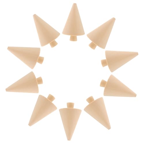 HOODANCOS 10 Stück DIY Holz Weihnachtsbäume Unbehandeltem Holz Kleine Weihnachtsbaum Dekorationen für Bastelprojekte Weihnachtsbaumornamente für Kreative Gestaltung von HOODANCOS