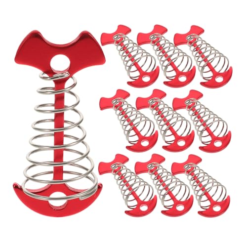 HOODANCOS 10 Stück Outdoor Zeltheringe Heringe Windfeste für Holzdecks für Camping Wandern und Leicht und Tragbar Langlebig und Verschleißfest von HOODANCOS