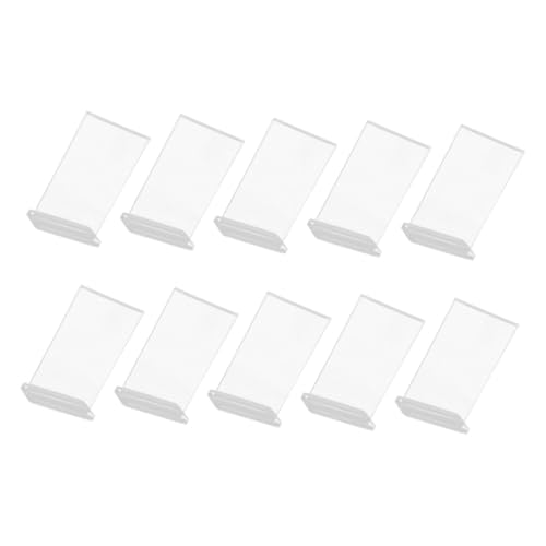 HOODANCOS 10 Stück Rack -Billplatte anzeigen Speisekarte für Tischmenühalterständer T-förmiger Kartenstand Desktop-Display-Schilderhalter Tisch Menüständer Menü Display Rack Acryl von HOODANCOS