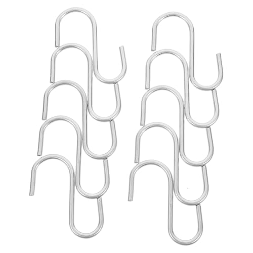 HOODANCOS 10 Stück S Haken aus Verzinktem Robuste Haken für Küche Schrank und Garderobe zum Aufhängen von Utensilien Kleidung und Platzsparend und Installieren von HOODANCOS