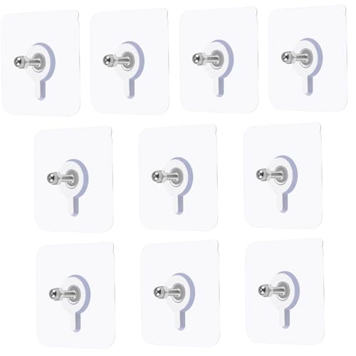HOODANCOS 10 Stück Spurlose Schraubenaufkleber Spurlose Pads Kein Bohren Zahlen Zum Aufhängen Schraubenlose Haken Zum Aufhängen Küchenwandhaken Befestigungshaken Transparente HOODANCOS 10 Stück Spurlose Schraubenaufkleber Spurlose Pads Kein Bohren Zahlen Zum Aufhängen Schraubenlose Haken Zum Aufhängen Küchenwandhaken Befestigungshaken Transparente von HOODANCOS