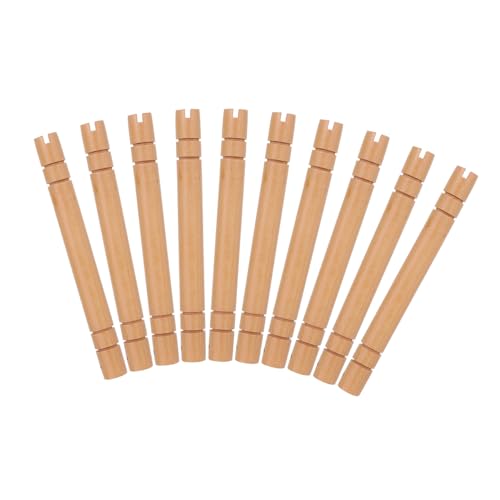 HOODANCOS 10 Stück Teiliges Chinesische Runde Fächergriffe aus Massivem Holz Leichter Eleganter Handfächerhalter mit Glatter Oberfläche für Quasten Bequem Tragbar und Handlich HOODANCOS 10 Stück Teiliges Chinesische Runde Fächergriffe aus Massivem Holz Leichter Eleganter Handfächerhalter mit Glatter Oberfläche für Quasten Bequem Tragbar und Handlich von HOODANCOS