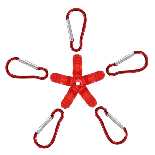 HOODANCOS 10 Stück Teiliges Set Zeltklammern mit Karabiner Winddichte Krokodilklemmen aus Robustem Pc für Camping Outdoor und Auto Stabil und Tragbar für Verschiedene Wetterbedingungen von HOODANCOS