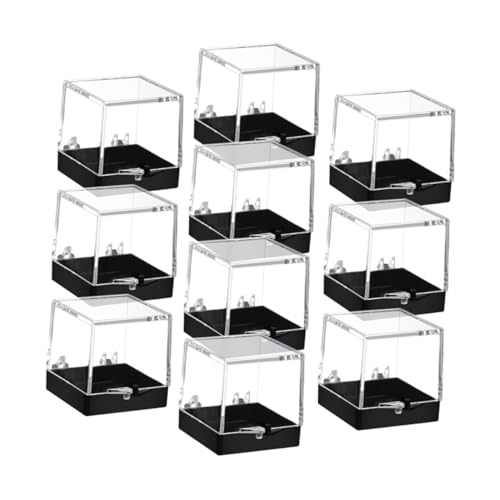HOODANCOS 10 Stück Teiliges Transparente Quadratische Mineralien aufbewahrungsbox aus Robustem Kratzfest und Stoßsicher zur Sicheren Präsentation und Aufbewahrung von Kristallen und HOODANCOS 10 Stück Teiliges Transparente Quadratische Mineralien aufbewahrungsbox aus Robustem Kratzfest und Stoßsicher zur Sicheren Präsentation und Aufbewahrung von Kristallen und von HOODANCOS
