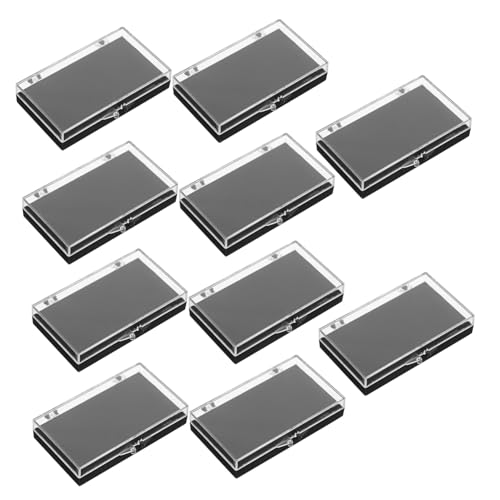 HOODANCOS 10 Stück Teiliges Transparentes Kunststoff Display case mit Rechteck pin Slot Stilvolle Aufbewahrungsbox für Broschen und Abzeichen für Bankfeiern und Jubiläen Praktische Schmuck von HOODANCOS