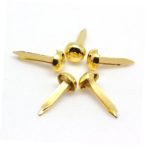 HOODANCOS 100stücke Goldene Nägel Runde Mini Brads Scrapbooking Nägel Für DIY Basteln Und Dekorieren Goldfarben von HOODANCOS