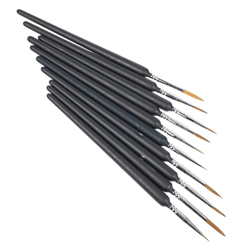HOODANCOS 10stücke Kunstmalpinsel Mit Feiner Spitze Liner Und Detailpinsel Nailart-DIY-Werkzeug Ölmalerei-zubehör Manikürestift Tragbar Und Langlebig von HOODANCOS