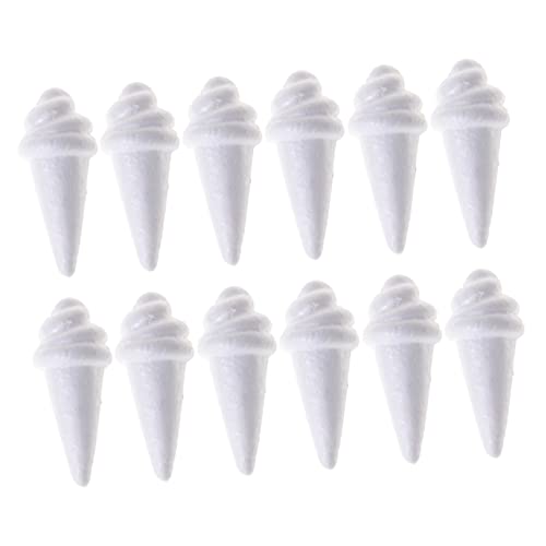 HOODANCOS 12stücke Teiliges Fake-Eiscreme Modelle Aus Schaum Für Bastelprojekte Für Kreative Dekorationen Einfach Zu Bemalen Gestalten von HOODANCOS