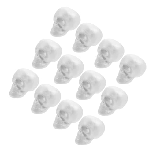 HOODANCOS 12 Stück Teiliges Halloween Schaumstoff Schädel Weiß DIY Bemalbar Horror Deko für Halloween Party Vielseitige Tischdekoration und Gruselige Themenparty Requisiten HOODANCOS 12 Stück Teiliges Halloween Schaumstoff Schädel Weiß DIY Bemalbar Horror Deko für Halloween Party Vielseitige Tischdekoration und Gruselige Themenparty Requisiten von HOODANCOS