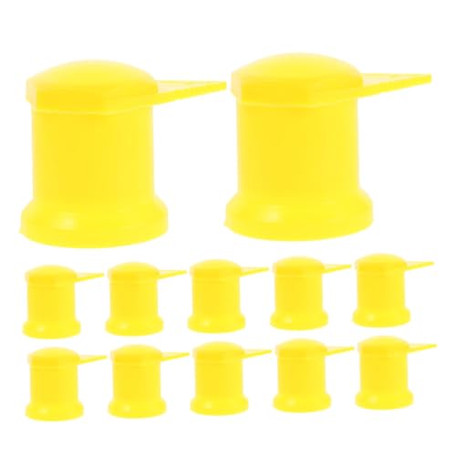 HOODANCOS 12 Stück Teiliges Radmutterkappen Gelb Robuste Nut Indicators für Autos und Lkws Sichtbare Warnbänder zur Schnellen Erkennung Loser Radmuttern Langlebig und Witterungsbeständig von HOODANCOS