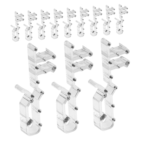 HOODANCOS 12 Stück Transparente Jalousie Clips für Volants Einfache Installation Zuverlässige Halterung Unsichtbare Unterstützung für Jalousien Stabilität und Anpassungsfähigkeit für von HOODANCOS