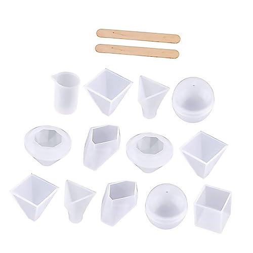 HOODANCOS 18 Stück DIY Teiliges Silikonform Set für Kreative Bastelprojekte für Resin Gießen und Dekorationen Leicht und Tragbar Einfach zu Reinigen von HOODANCOS