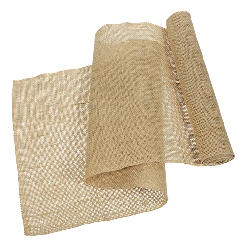 HOODANCOS 1Rolle Rustikaler Hessian Tischläufer Natürlicher Jute Tischläufer für Hochzeit Party und Bauernhaus Dekoration Einfach zu Lagern und Langlebig von HOODANCOS