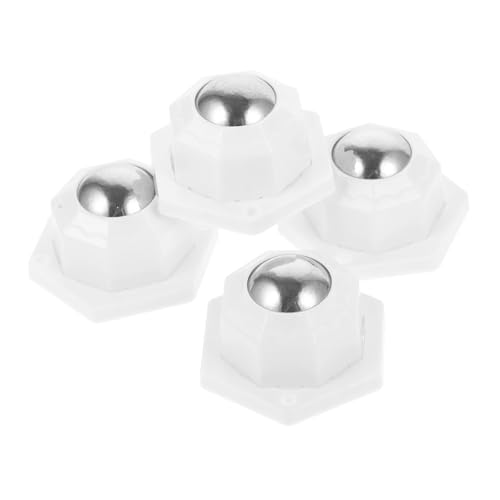 HOODANCOS Selbstklebende Möbelrollen 360° Drehbar Robuste Lenkrollen 20mm Stahlkugeln für Aufbewahrungsboxen und Büromöbel Starke Klebefläche 4 Stück von HOODANCOS