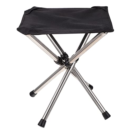 HOODANCOS Klappbarer Campingstuhl Aus Edelstahl Faltbarer Outdoor-angelhocker Tragbarer Sitz Für Reisen Wandern Garten Und Weitere von HOODANCOS