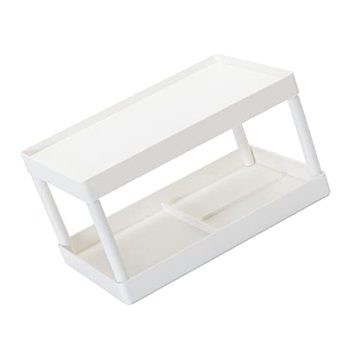 HOODANCOS 1stück Doppeltes Ablagesystem Für Schreibtisch Moderner Organizer Für Bürobedarf Und Wohnaccessoires Weißer Desktop-ständer Für Studenten Und Zuhause von HOODANCOS