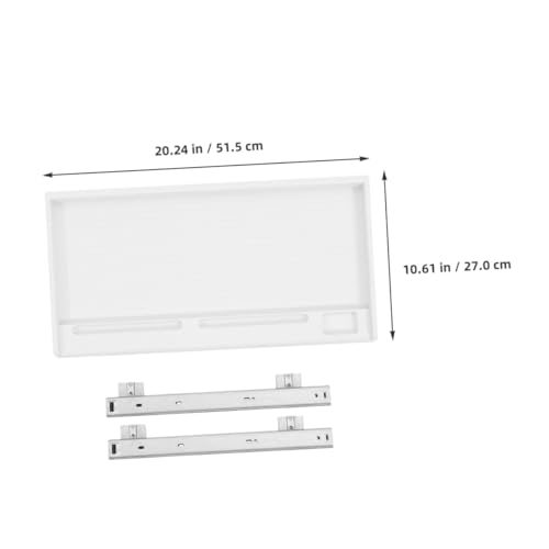 HOODANCOS 2 Sätze Ausziehbare Tastaturschubladen Unter Schreibtisch Metall PP Tastaturablage Organizer Platzsparend Büro Zubehör Ergonomisch Schubladenauszug von HOODANCOS
