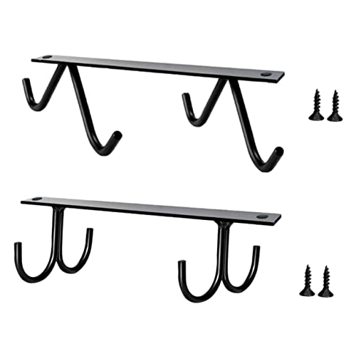 HOODANCOS 2 Satz Teiliges Becherhalter Metall mit Haken Platzsparender Tassenhalter zum Unterhängen Am Küchenschrank Robustes und Elegantes Design Vielseitig für Kaffeetassen Kochutensilien von HOODANCOS