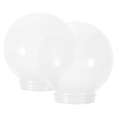 HOODANCOS 2 Stück Acryl Lampenschirm Kugelform Ersatz Lampenabdeckung für Pendelleuchte Dekorative Leuchtenabdeckung Robust Sicher für Wohnzimmer Schlafzimmer Küche von HOODANCOS