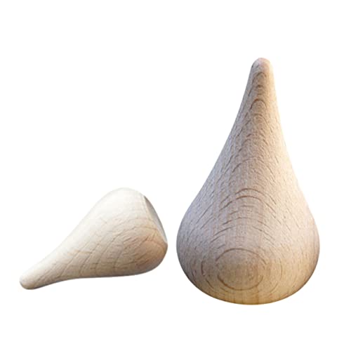 HOODANCOS 2 Stück DIY Graffiti Beech Water Drop Figurine Blank Modell zum Malen für Kreative Heimdekoration und Bastelprojekte für Erwachsene von HOODANCOS