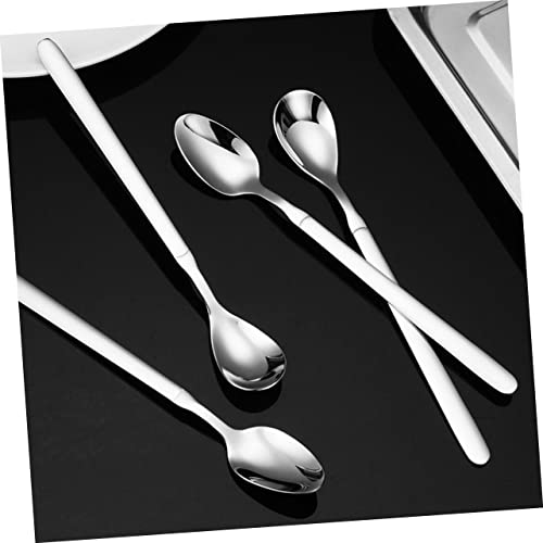 HOODANCOS 2 Stück Edelstahl Kaffeelöffel mit Langem Griff Rostfreie Rührlöffel für Kaffee und Kuchen Praktische Leicht zu Reinigende Trinklöffel mit Polierter Oberfläche für Komfortables HOODANCOS 2 Stück Edelstahl Kaffeelöffel mit Langem Griff Rostfreie Rührlöffel für Kaffee und Kuchen Praktische Leicht zu Reinigende Trinklöffel mit Polierter Oberfläche für Komfortables von HOODANCOS