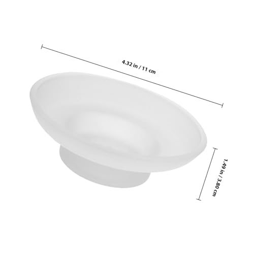 HOODANCOS 2 Stück Frosted Glas Seifenschale Rund Selbstablaufend Transparent Vielseitiger Seifenhalter mit Abtropffunktion für Bad Küche Schmuck und Mini saucen Leicht zu Reinigen von HOODANCOS