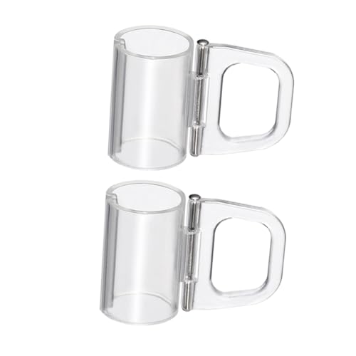 HOODANCOS 2 Stück Hakengriffe Schnurlose Rollogriffe Griff Transparente Klemme Lift Schnurlose Fensterrollogriffe Rollozubehör Rollozubehör Kunststoff Transparent von HOODANCOS