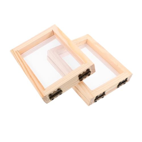 HOODANCOS 2stücke Holzrahmen Für Papierherstellung Kleine Papiersiebe Aus Kiefernholz -bastelmaterialien Für Kreative Kunstwerke Vielseitig Einsetzbar Für Individuelles Design von HOODANCOS