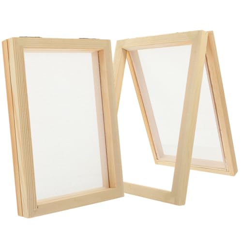 HOODANCOS 2 Stück Holzrahmen Papierherstellung DIY Stabile Kiefer Holzrahmen mit Robustem Filtersieb für Basteln Umweltbewusstsein Fördern Originelles Papierhandwerk HOODANCOS 2 Stück Holzrahmen Papierherstellung DIY Stabile Kiefer Holzrahmen mit Robustem Filtersieb für Basteln Umweltbewusstsein Fördern Originelles Papierhandwerk von HOODANCOS