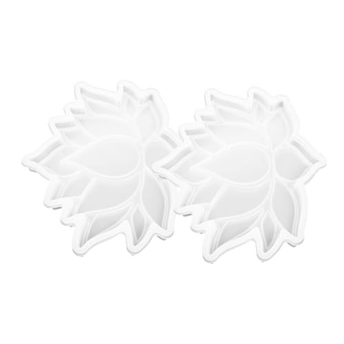 HOODANCOS 2 Stück Lotus Silikonform Teiliges Set für Kreative DIY Projekte Vielseitige Gießform für Untersetzer Kristall und Epoxidharzgestaltung für Persönliche Dekorationen und von HOODANCOS