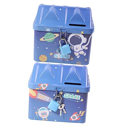HOODANCOS 2 Stück Niedliche Spardose mit Schloss Cartoon Haus Geldbank zur Dekoration für Kinderzimmer Motivationsgeschenk für Teens Designs Zufällig HOODANCOS 2 Stück Niedliche Spardose mit Schloss Cartoon Haus Geldbank zur Dekoration für Kinderzimmer Motivationsgeschenk für Teens Designs Zufällig von HOODANCOS