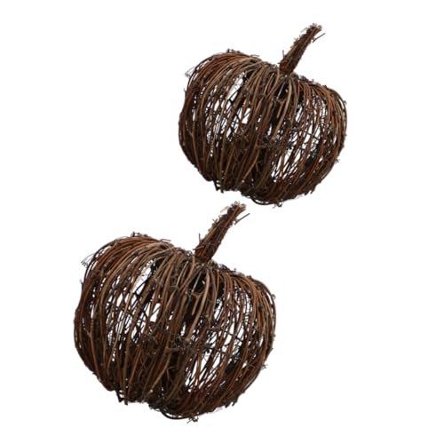 HOODANCOS 2 Stück Rattan Kürbis Deko Herbstliche Figuren für Halloween Durchmesser Kreative Tischdekoration für Feste und Partys HOODANCOS 2 Stück Rattan Kürbis Deko Herbstliche Figuren für Halloween Durchmesser Kreative Tischdekoration für Feste und Partys von HOODANCOS