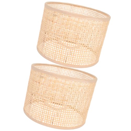 HOODANCOS 2 Stück Rattan Lampenschirm Handgewebter Lampenabdeckung für Pendelleuchten Rustikaler Stil Weichheit und für Angenehmes HOODANCOS 2 Stück Rattan Lampenschirm Handgewebter Lampenabdeckung für Pendelleuchten Rustikaler Stil Weichheit und für Angenehmes von HOODANCOS