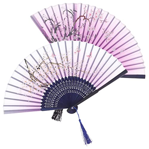 HOODANCOS 2 Stück Teiliges Faltbare Vintage Handfächer mit Quasten Leichter Stabiler Bambus Fächer für Tanz Fotografie Sommer Party Asiatische Retro Deko HOODANCOS 2 Stück Teiliges Faltbare Vintage Handfächer mit Quasten Leichter Stabiler Bambus Fächer für Tanz Fotografie Sommer Party Asiatische Retro Deko von HOODANCOS