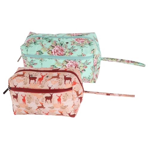 HOODANCOS 2 Stück Teiliges Garn aufbewahrungstaschen Robustem Oxford Multifunktionale Strick Häkelwerkzeug organizer Tragbare Staubschutz beutel für Handarbeitsnadeln und Garn für Reisen von HOODANCOS