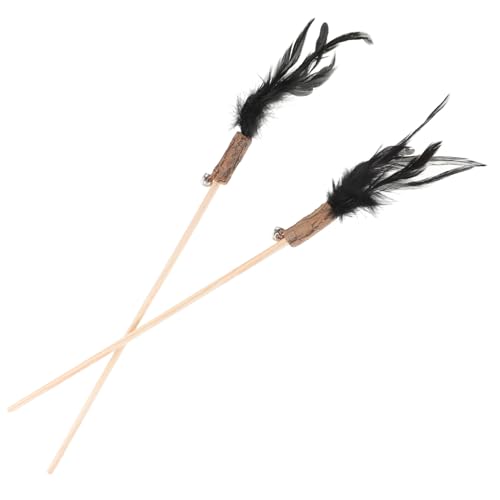 HOODANCOS 2 Stück Teiliges Katzenspielzeug aus Langlebigem Holz mit Federn Interaktiver Plume Teaser für Indoor Katzen Fördert Aktivität und Vermindert Beißen zur Bindung mit Ihrem Haustier HOODANCOS 2 Stück Teiliges Katzenspielzeug aus Langlebigem Holz mit Federn Interaktiver Plume Teaser für Indoor Katzen Fördert Aktivität und Vermindert Beißen zur Bindung mit Ihrem Haustier von HOODANCOS