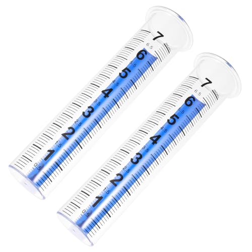 HOODANCOS 2 Stück Teiliges Transparentes Regenmessrohr mit Klarer Anzeige Präziser Kunststoff regenmesser für Garten und Außenbereich Einfach Ablesbar Praktisches Wiederverwendbar von HOODANCOS