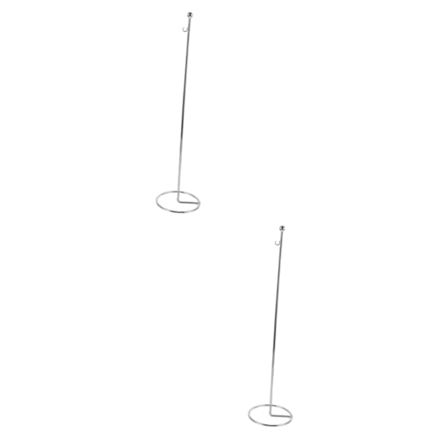 HOODANCOS 2 Stück Tischfahnenmast kleiner Fahnenständer Tischflaggenhalter Schreibtischfahnen Mini-Tisch dekorative Flaggenhalterung Tischflaggenunterstützung Rostfreier Stahl Silber von HOODANCOS