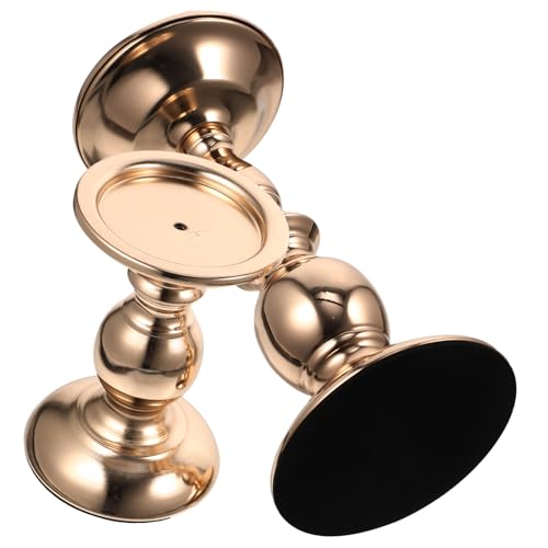 HOODANCOS 2 Stück Vintage Metall Kerzenhalter Dekorativer Tischkerzenständer für Stumpenkerzen Europäischer Stil Goldfarbene Retro Kerzenleuchter für Hochzeit Party Hotel Wohnzimmer HOODANCOS 2 Stück Vintage Metall Kerzenhalter Dekorativer Tischkerzenständer für Stumpenkerzen Europäischer Stil Goldfarbene Retro Kerzenleuchter für Hochzeit Party Hotel Wohnzimmer von HOODANCOS