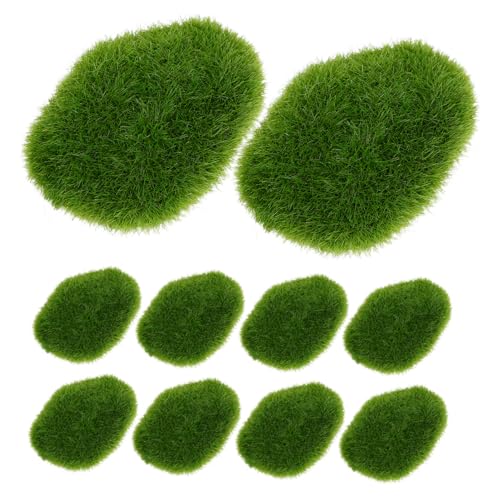 HOODANCOS 20 Stück Kunststein dekoratives künstliches Moos Simulation Moosstein Lebensartige künstliche Moos. simulierter Moosstein Simulationsstein Kunststoff Green von HOODANCOS