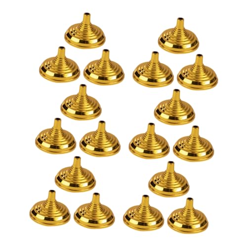 HOODANCOS 20 Stück Rundmastbasis Mini-flaggenhalter Stand Miniatur Desktop-tabellenflagge Kleiner Fahnenhalter Aufsteiger Stehen Sortiert Mini-flaggenständer Golden Plastik von HOODANCOS