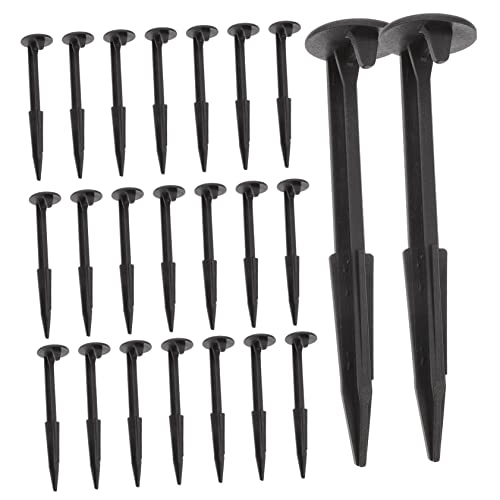 HOODANCOS 24Stücke Aufblasbare Kunststoffpfähle für Camping und Zelt Robuste Gartenpfähle zur Sicherung von Dekorationen und Leichtem Equipment von HOODANCOS