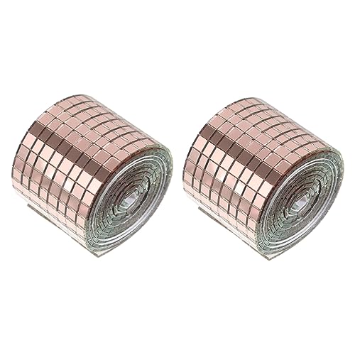 HOODANCOS 2Rollen DIY Mosaikfliesen mit Selbstklebenden Spiegelaufklebern Roségold für Wanddekoration für Zuhause und Bastelprojekte HOODANCOS 2Rollen DIY Mosaikfliesen mit Selbstklebenden Spiegelaufklebern Roségold für Wanddekoration für Zuhause und Bastelprojekte von HOODANCOS