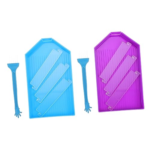 HOODANCOS 2Sätze Diamant Bildhalter mit DIY Trennwänden Strassspeicher Tabletts für Perlensortierung Zubehör und Platzsparend und Praktisch von HOODANCOS