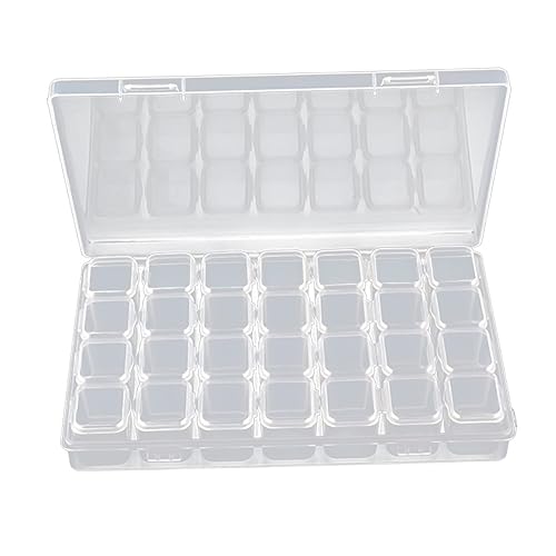 HOODANCOS 2stücke Fächer Transparente Aufbewahrungsbox Nailart Schmuck Organizer Behälter Leicht Kompakt Für Perlen Ohrringe Nagelkunst-Accessoires von HOODANCOS