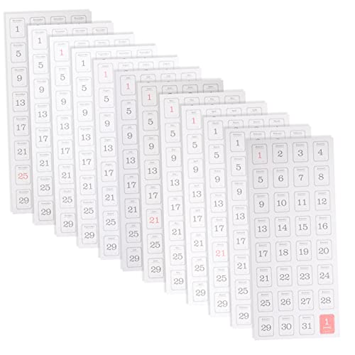HOODANCOS 3 Sets Kalender-tabs Farbnummern-Aufkleber Abnehmbare Tagesetiketten Abzieh-tabs Notizbuch-Planer-Aufkleber Selbstklebende Kalender-Aufkleber HOODANCOS 3 Sets Kalender-tabs Farbnummern-Aufkleber Abnehmbare Tagesetiketten Abzieh-tabs Notizbuch-Planer-Aufkleber Selbstklebende Kalender-Aufkleber von HOODANCOS