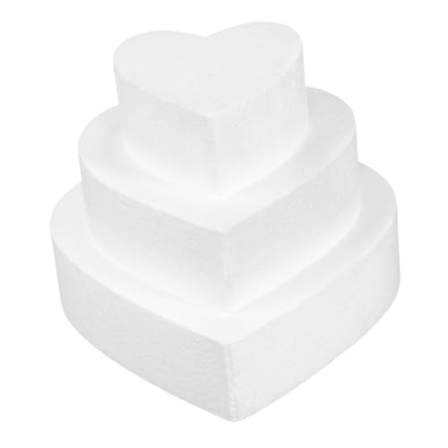 HOODANCOS 3stücke Teiliges Herzform-kuchenmodell Aus Schaumstoff Für Fondant Übungsset Für Valentinstag Und Hochzeiten Höhe HOODANCOS 3stücke Teiliges Herzform-kuchenmodell Aus Schaumstoff Für Fondant Übungsset Für Valentinstag Und Hochzeiten Höhe von HOODANCOS