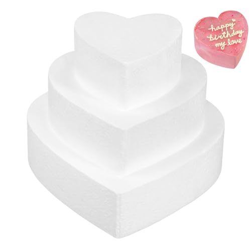 HOODANCOS Styropor-kuchenformen – Herz-Schaum-kuchendekorationen Für Party-präsentationen HOODANCOS Styropor-kuchenformen – Herz-Schaum-kuchendekorationen Für Party-präsentationen von HOODANCOS