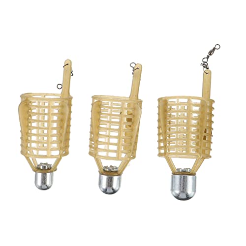 HOODANCOS 3 Stück Teiliges Angelköderkäfig Fischfutterspender Hochwertigem Material für Outdoor Angeln für Karpfen und Andere Fische Leicht und Tragbar von HOODANCOS